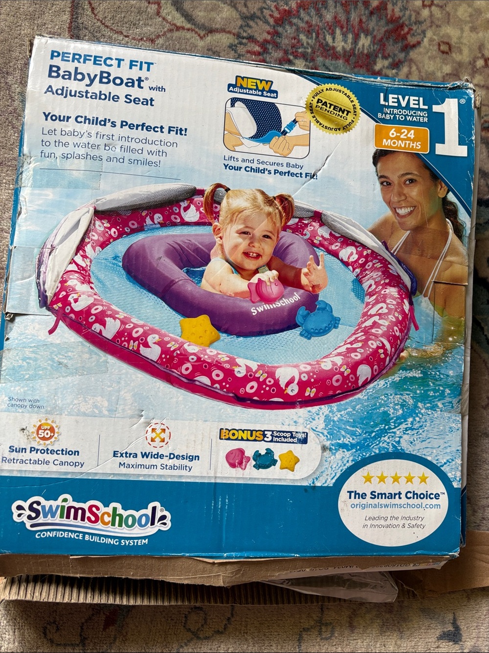 Perfect Fit BabyBoat Pool Float with  Adjustable Seat